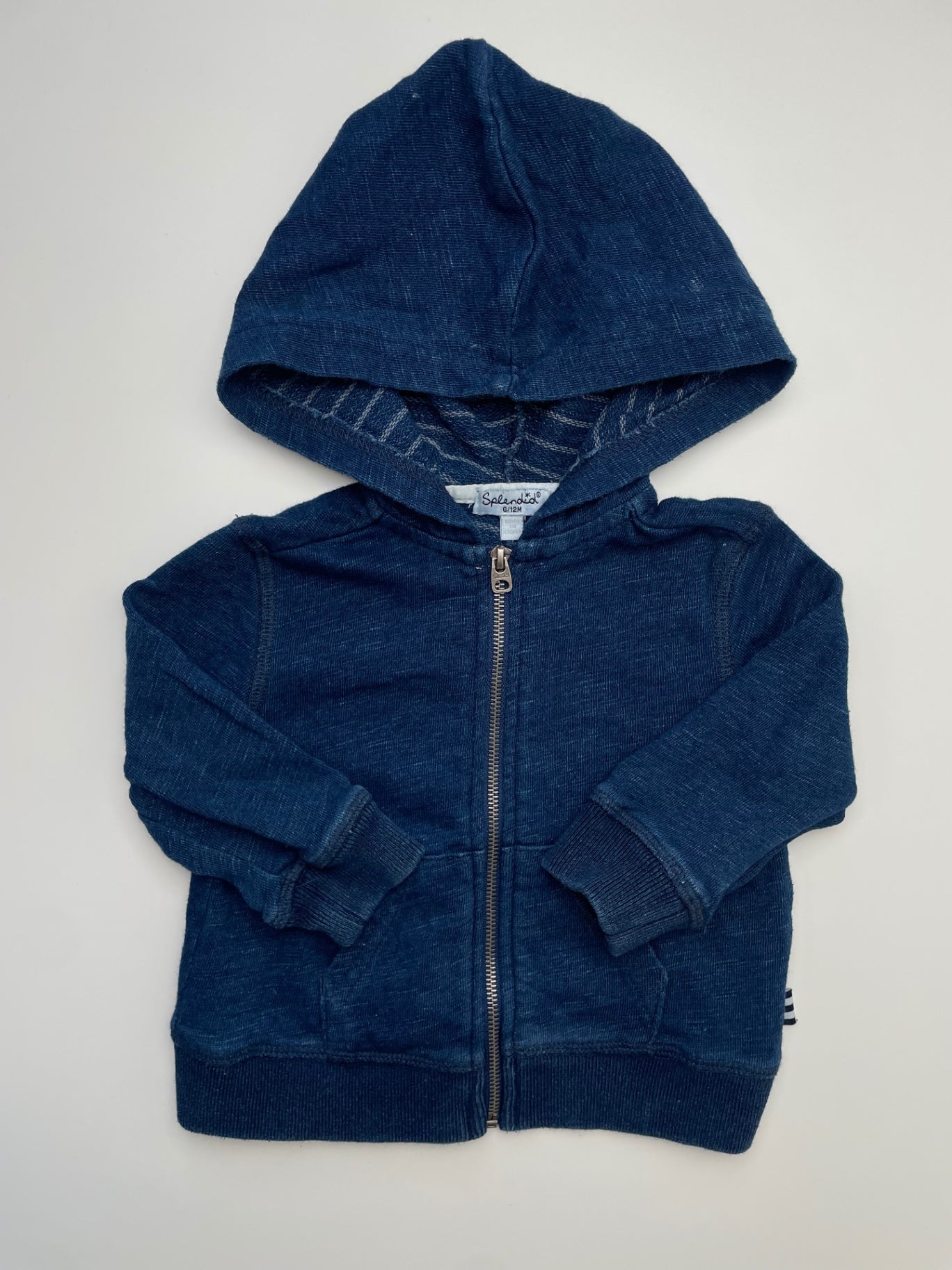 Splendid Sweatshirt - Navy Blue Full Zip Hoodie | size 6 - 12 Months