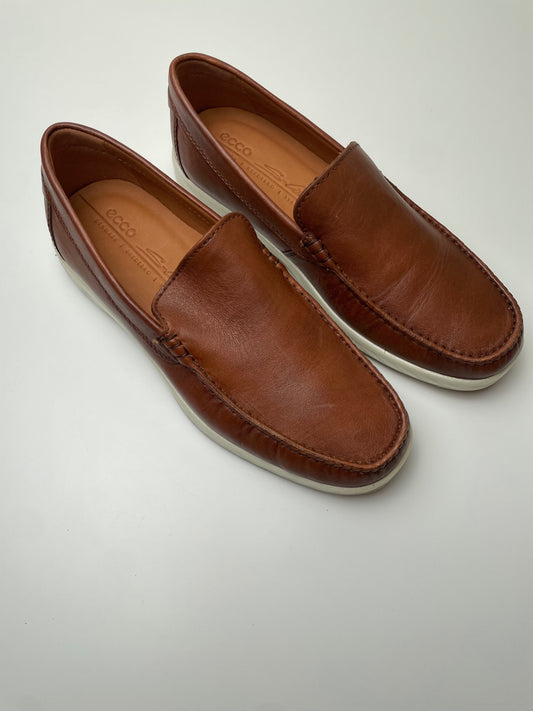 Ecco Shoes - Brown Leather Slip On Loafer | size Shoe 5/5.5