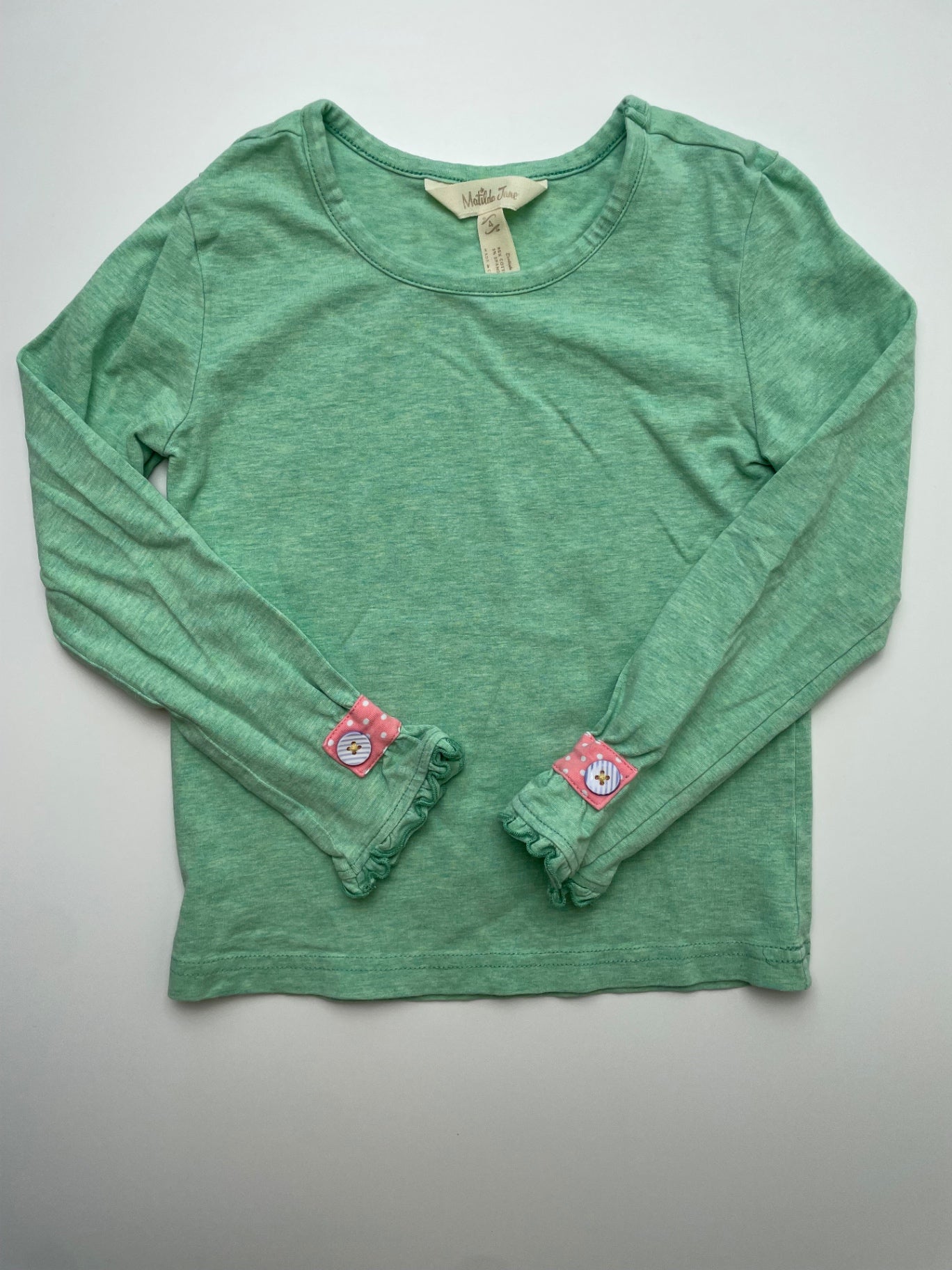 Matilda Jane Shirt - Green Heathered Long Sleeve | size 4T