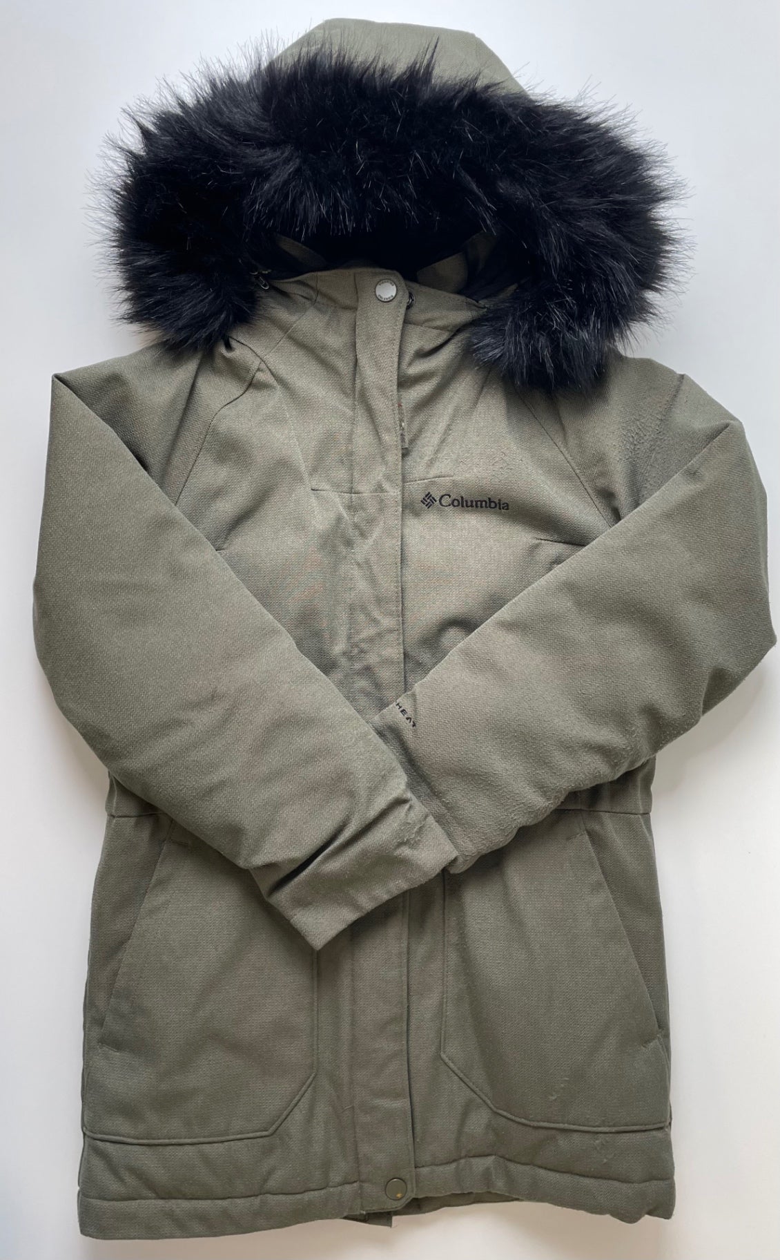 Columbia Coat - Green Insulated Down Jacket | size 7/8