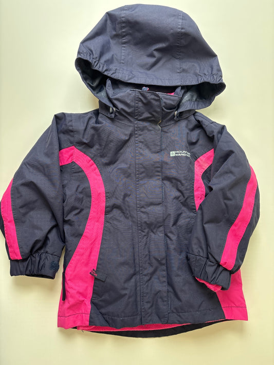 Mountain Hardware Coat/Jacket - Navy Shell with Removable Fleece Lining | size 2T/3T
