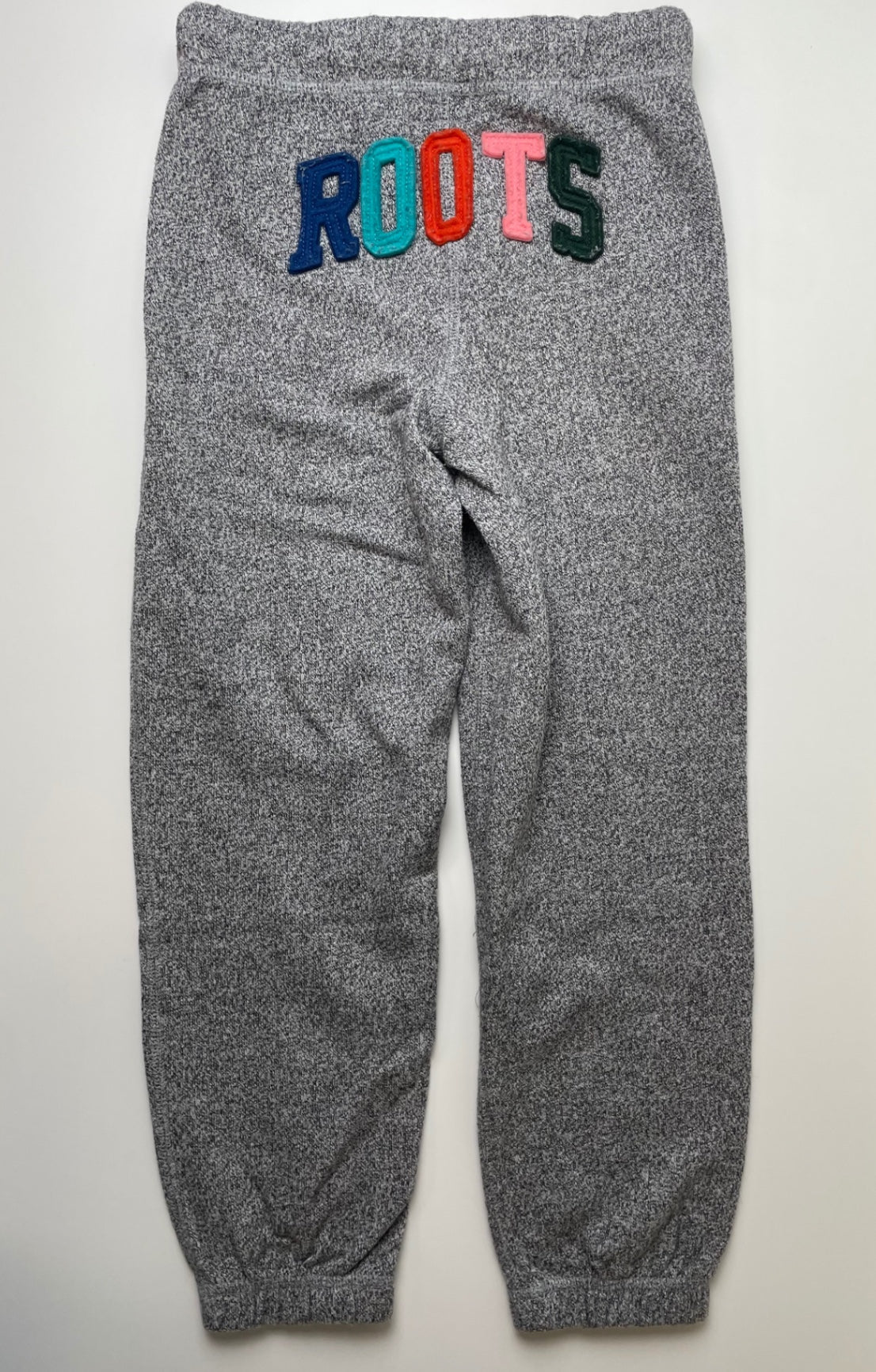 Roots Sweatpants - Gray Heathered Jogger Rainbow 'ROOTS' | size 8