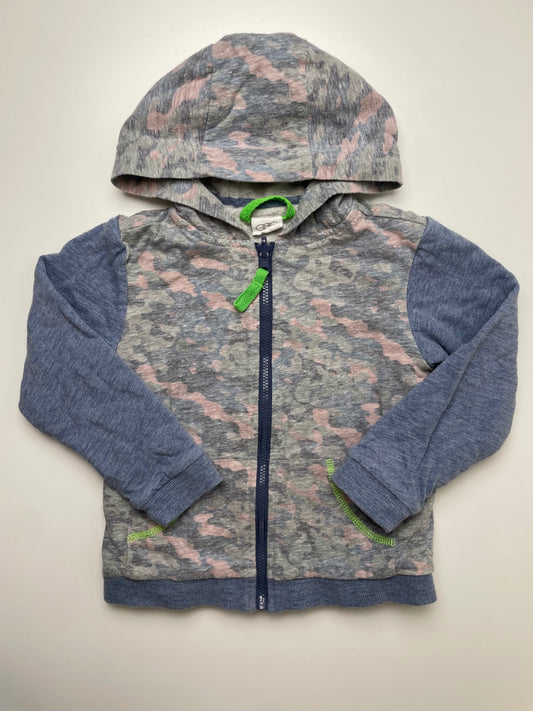 EGG New York Sweatshirt - Blue Faded Camo Full Zip Hoodie | size 3T