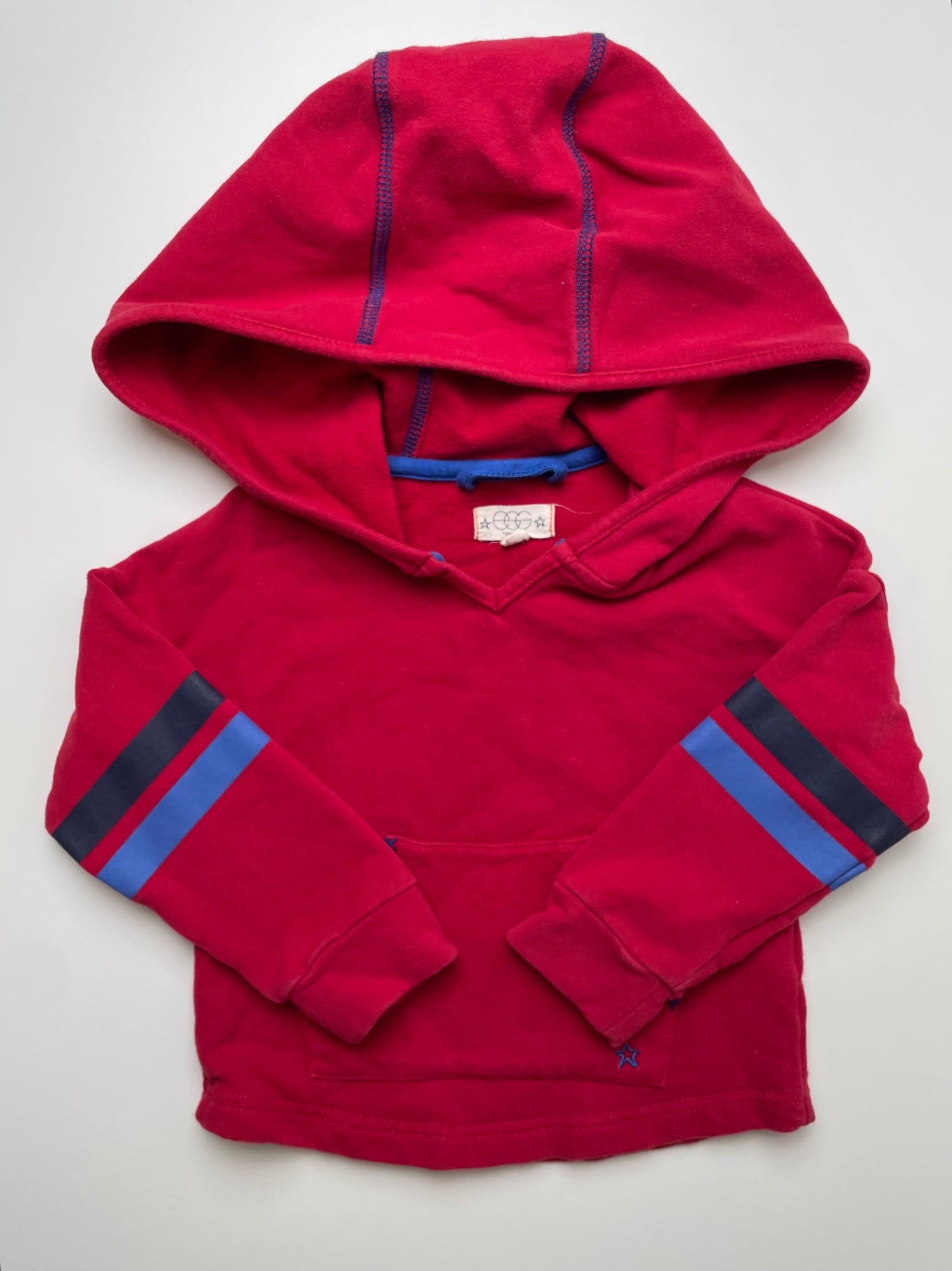 EGG New York Sweatshirt - Red Blue Accents Hoodie | size 2T