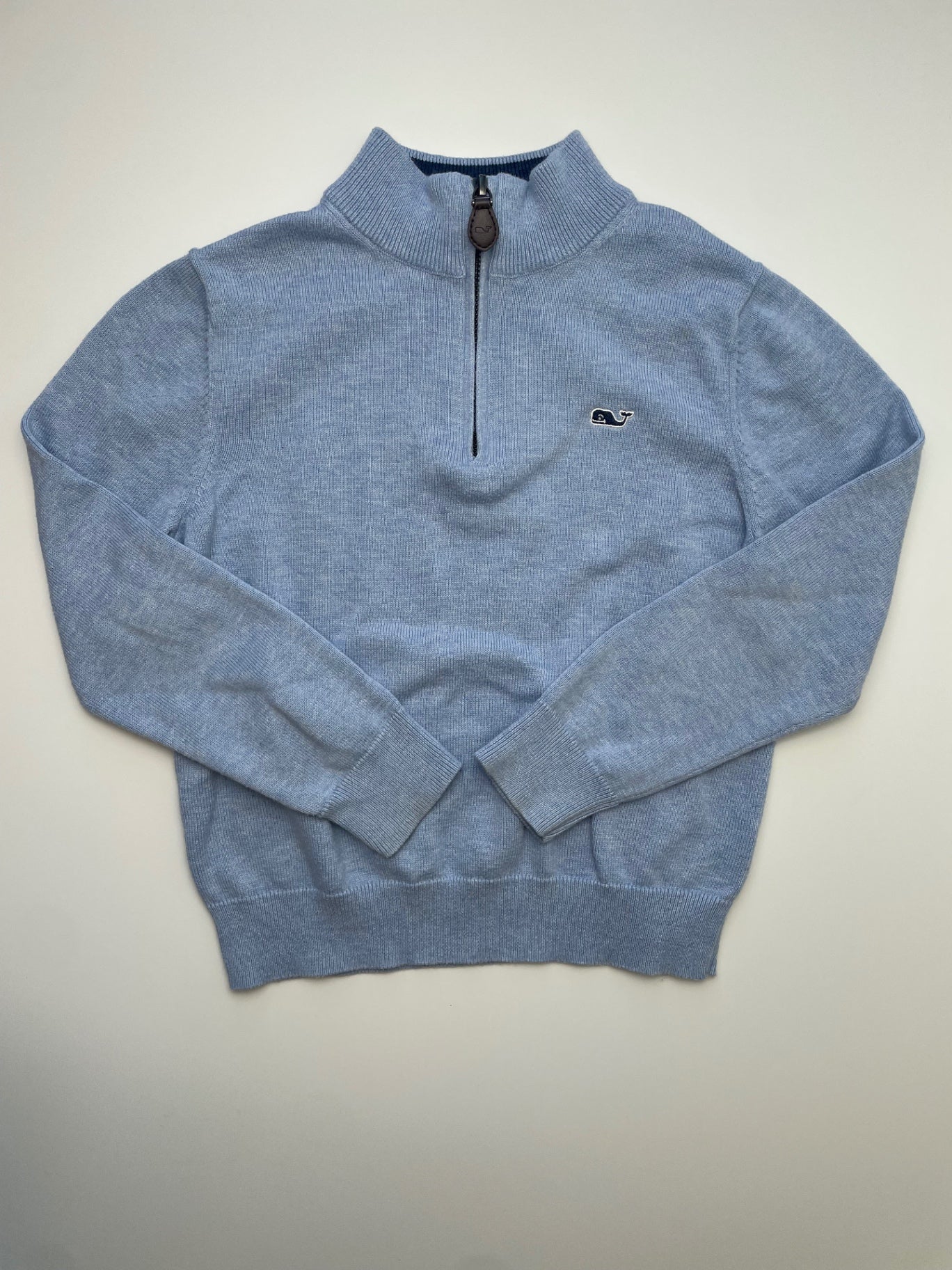Vineyard Vines Sweatshirt - Blue Solid 1/4 Zip | size 6