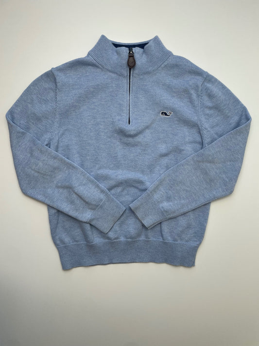 Vineyard Vines Sweatshirt - Blue Solid 1/4 Zip | size 6