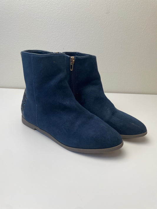 Crewcuts Shoes - Navy Blue Suede Glitter Booties | size Shoe 2.5