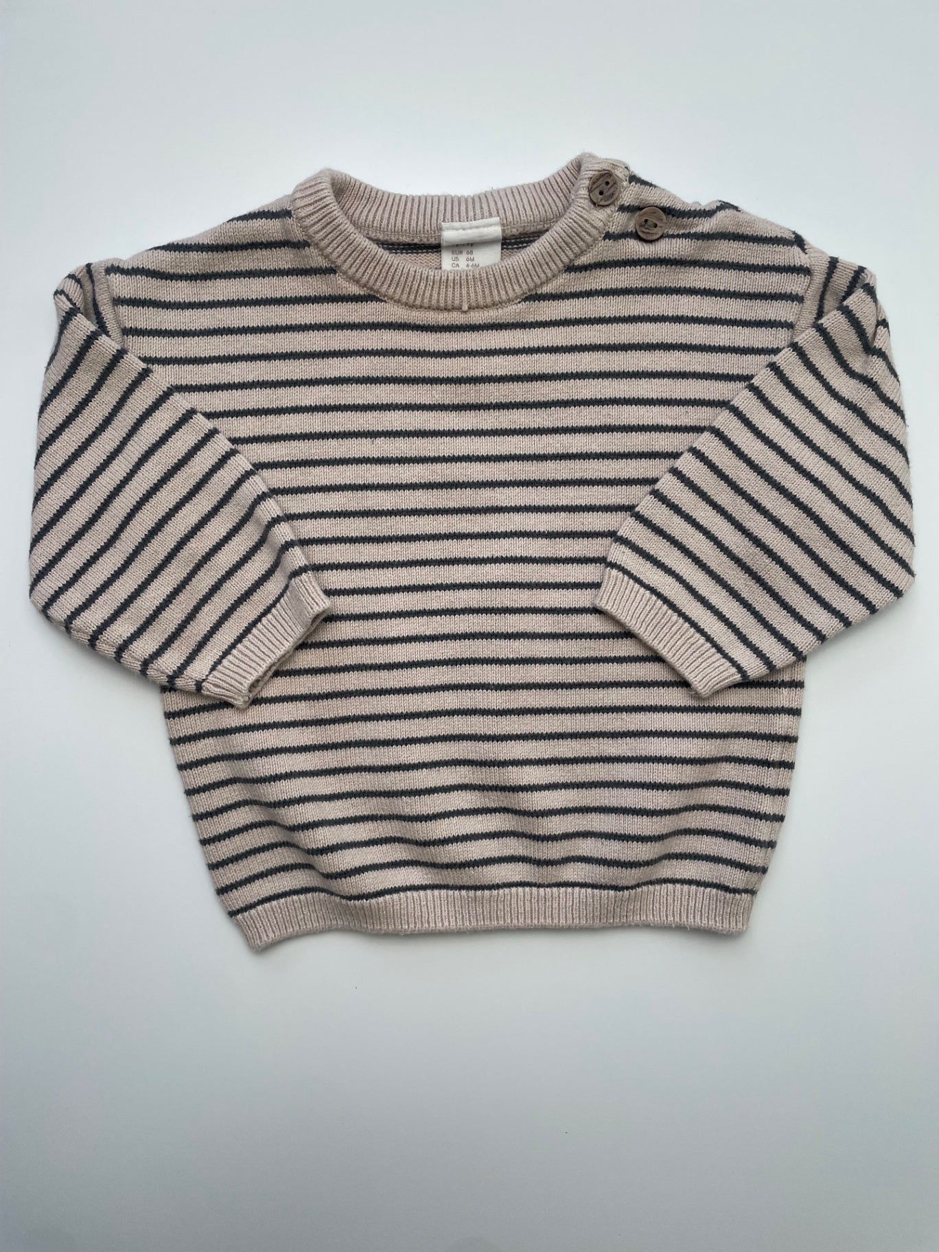 H&M Sweater - Pink Striped | size 6 Months