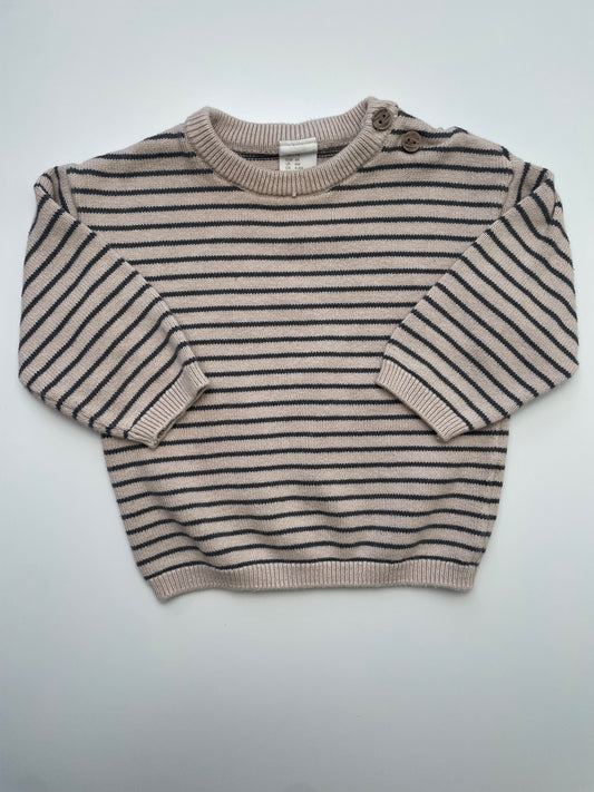 H&M Sweater - Pink Striped | size 6 Months