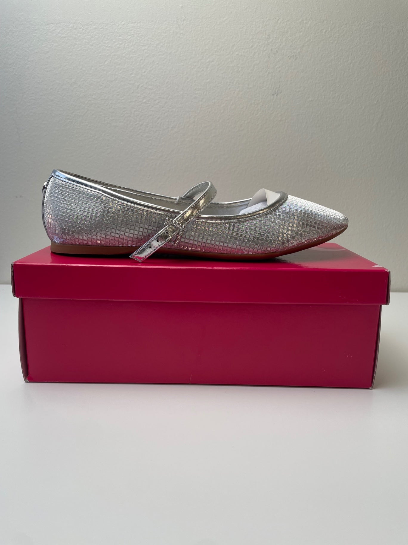 Nina Shoes - Silver Metallic Ballet Flat | size Shoe 5