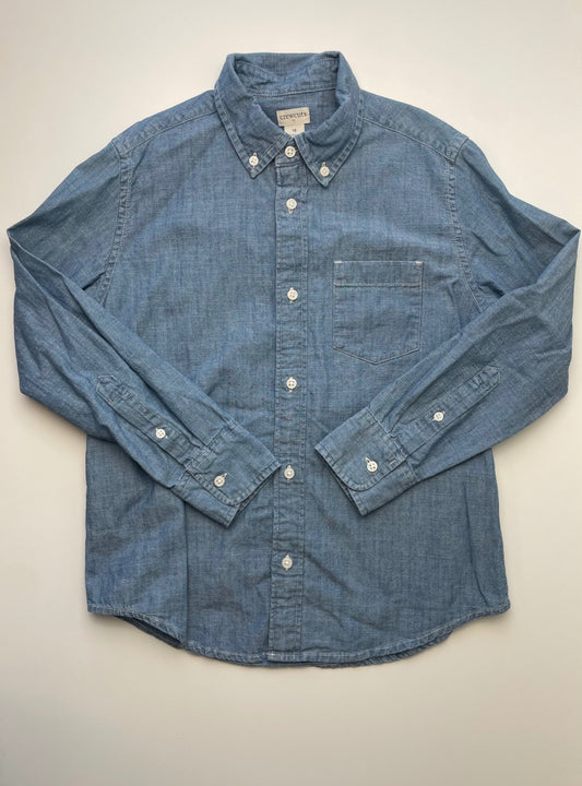 Crewcuts Shirt - Blue Chambray Button Down | size 10