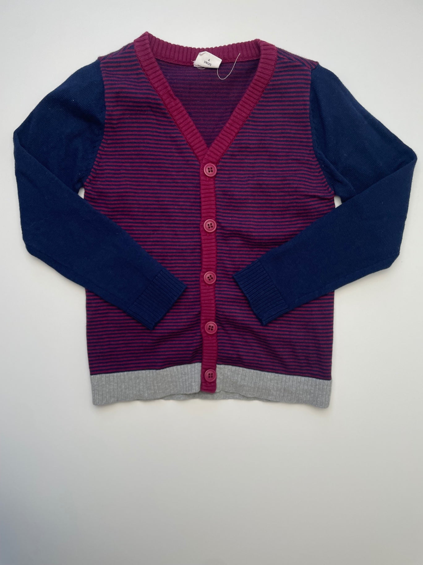 EGG New York Sweater - Red Striped Cardigan | size 4T