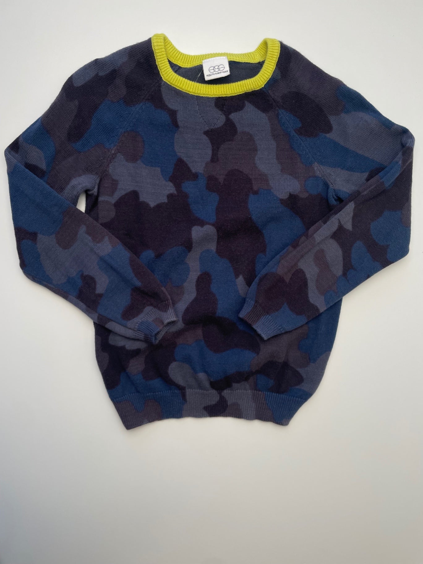 EGG New York Sweater - Navy Blue Camo Crewneck | size 4T