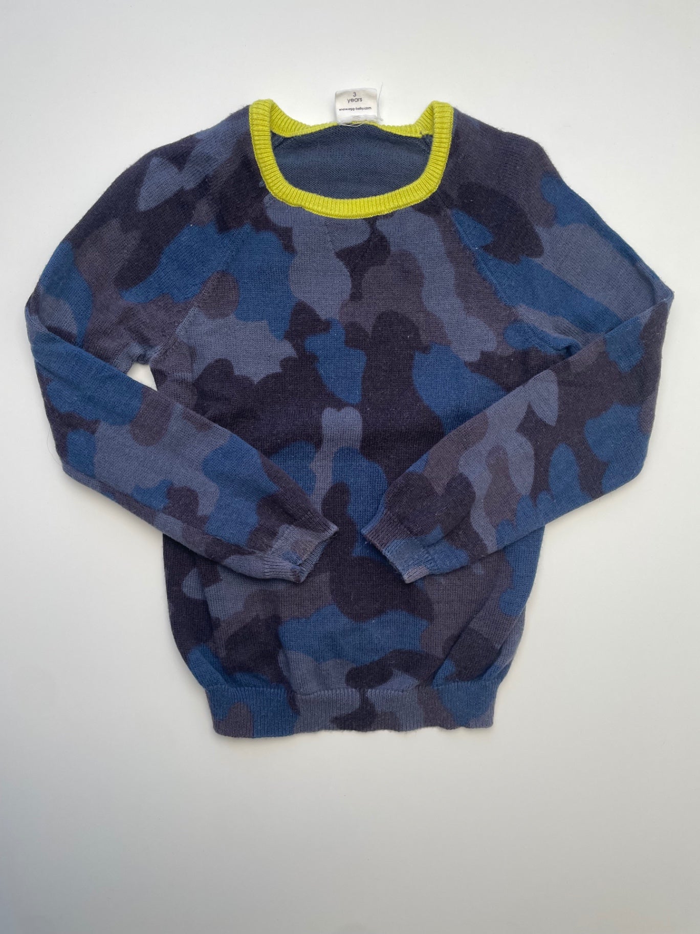 EGG New York Sweater - Navy Blue Camo Crewneck | size 3T