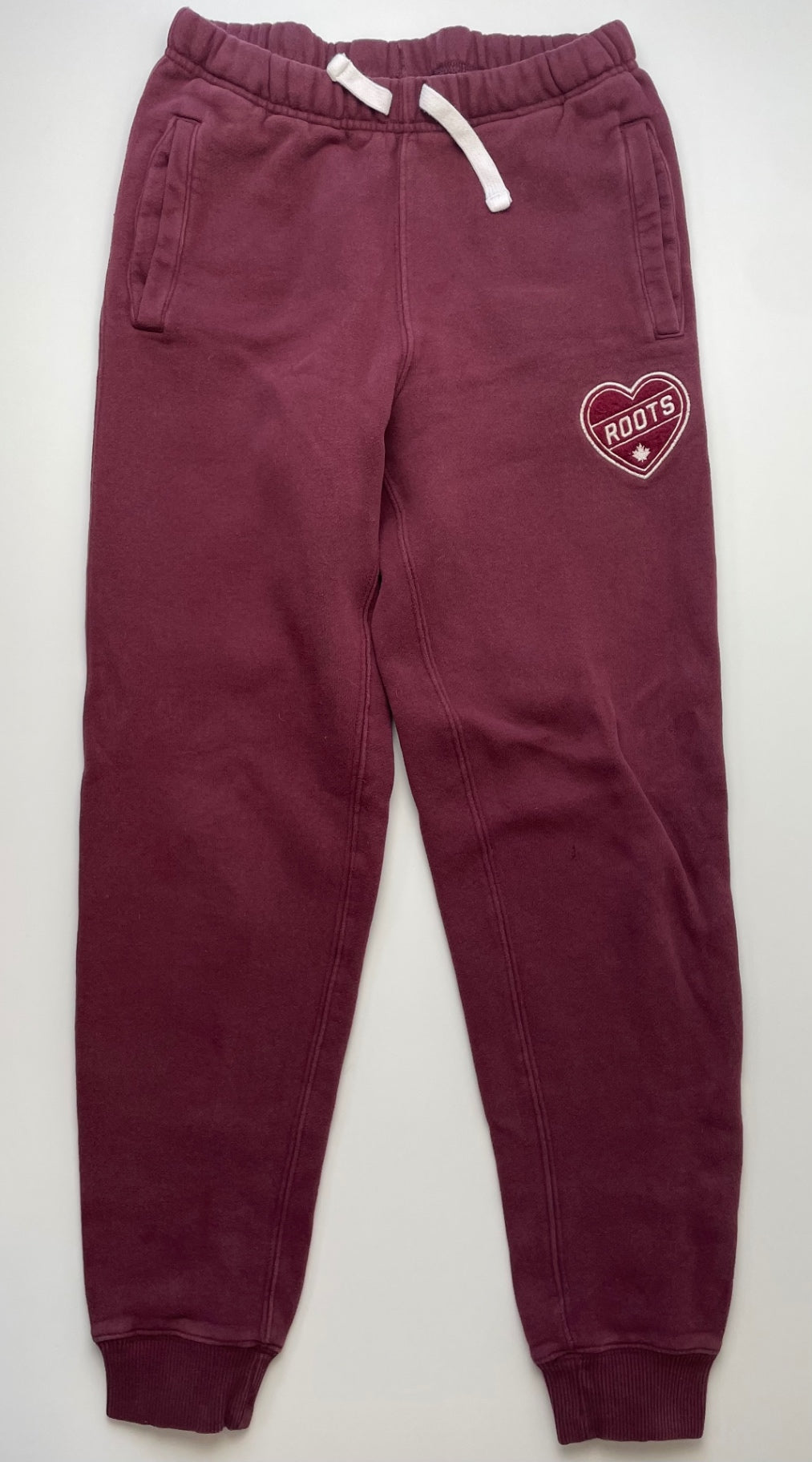 Roots Kids Sweatpants - Red Heart Logo Joggers | size 14