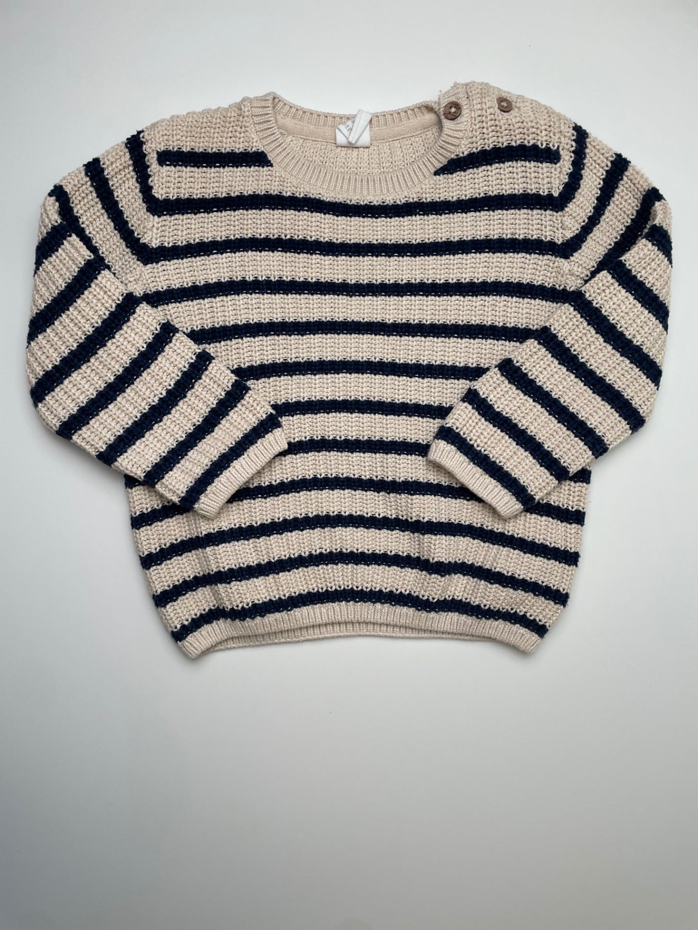 H&M Sweater - Cream Stripes | size 2T