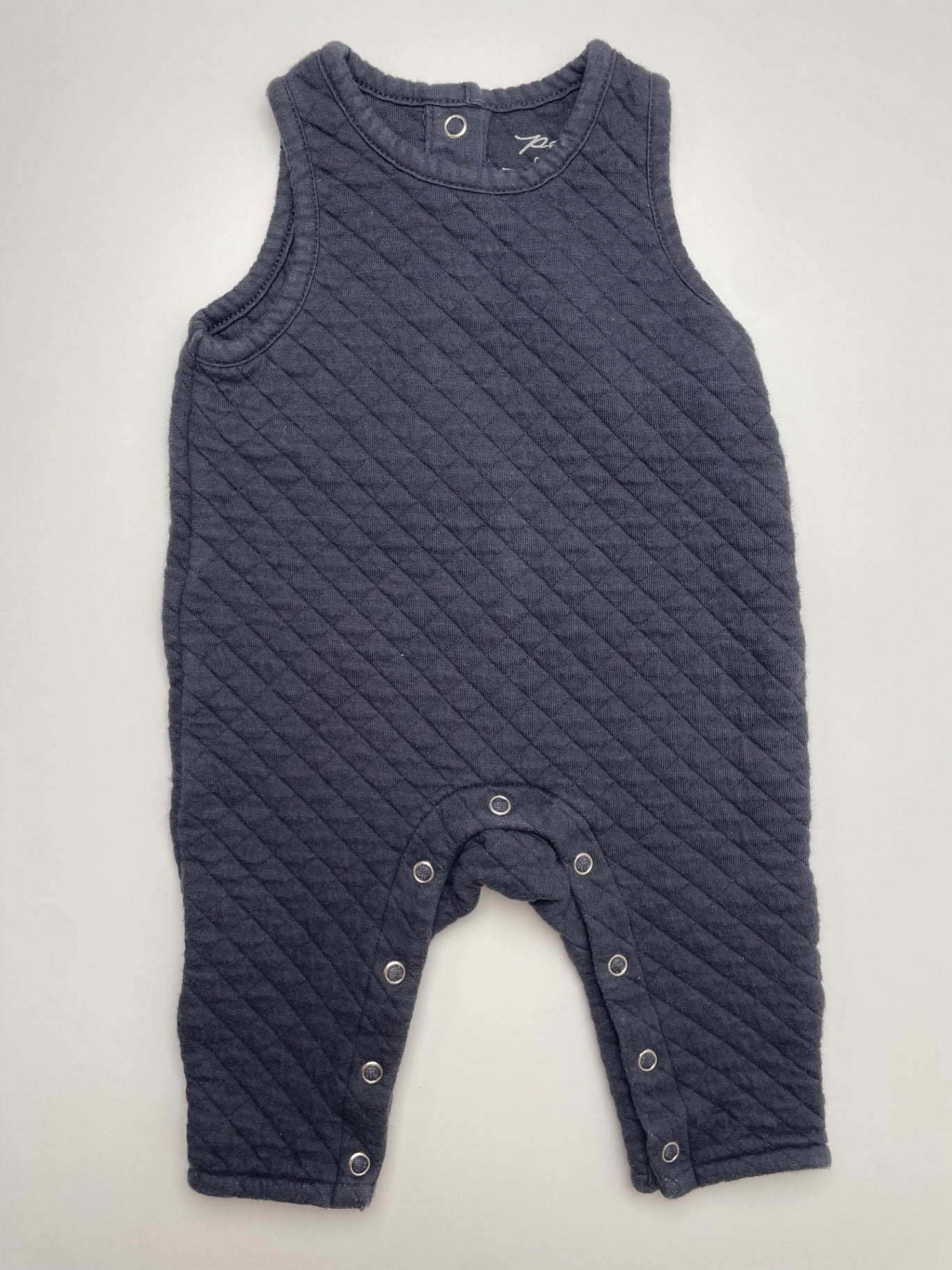 Pehr Onesie - Gray Sleeveless Quilted | size 0 - 3 Months
