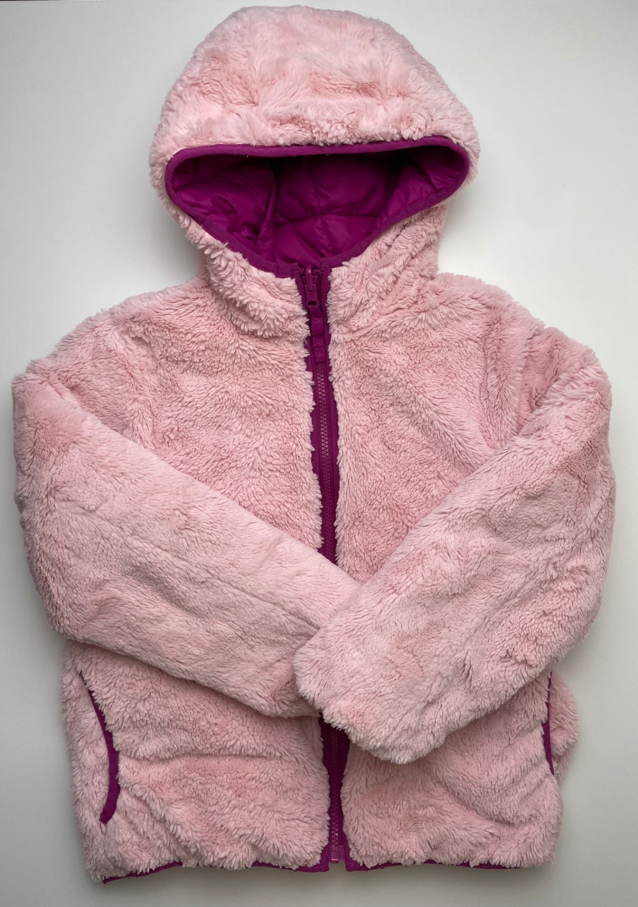 Land's End Coat - Pink Reversible Puffer | size 8