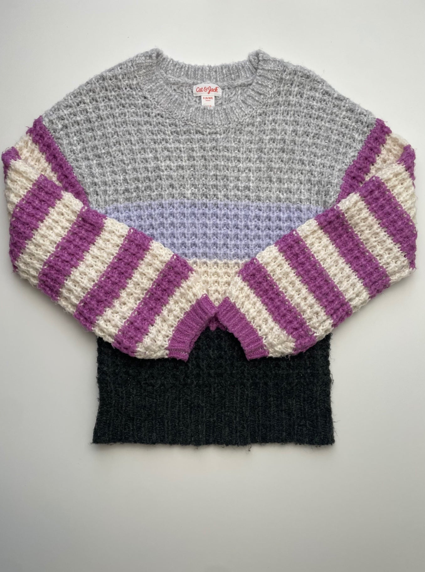Cat & Jack Sweater - Purple Stripes | size 6