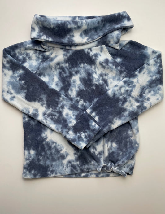 So Sweatshirt - Blue Tie Dye Fleece Turtleneck | size 7