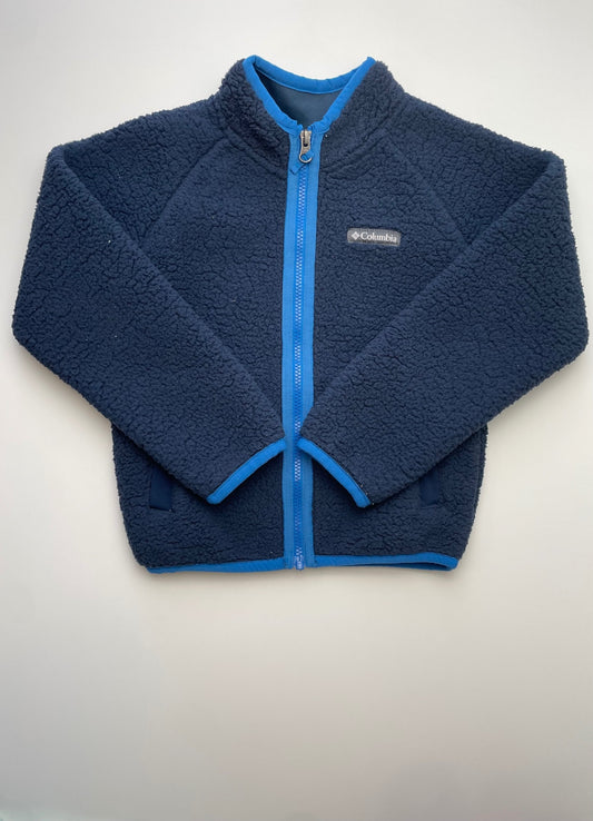Columbia Jacket - Navy Blue Full Zip Fleece | size 6/7