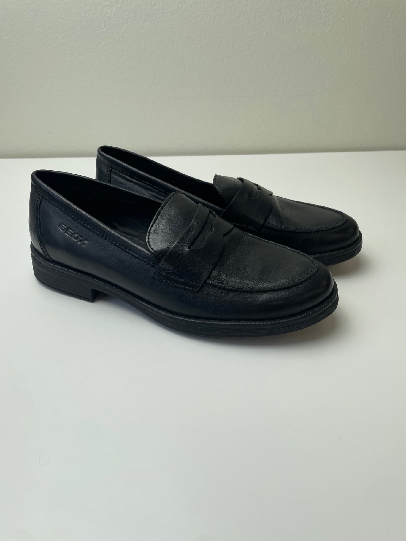 Geox Shoes - Black Leather Loafer | size Shoe 4.5