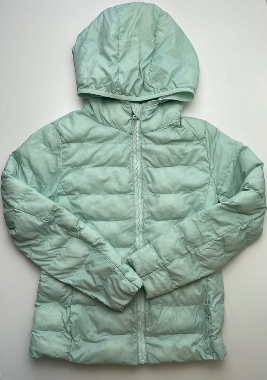 Uniqlo Jacket/Coat - Green Puffer w/ Hood | size 9/10