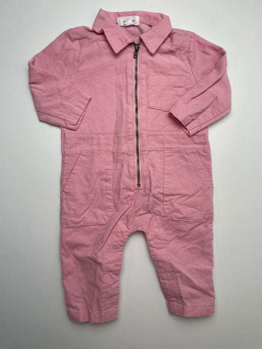 Angel Dear Onesie - Pink Corduroy Jumpsuit | size 3 - 6 Months
