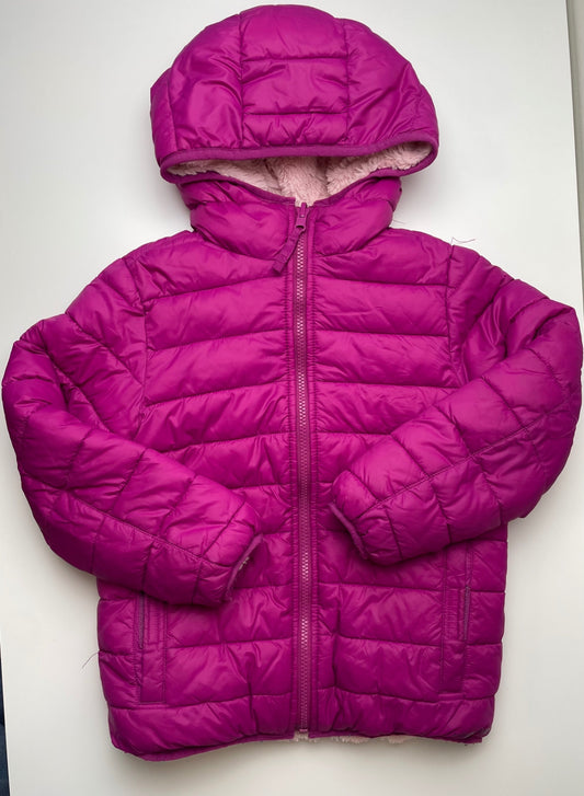 Land's End Coat - Pink Reversible Puffer | size 8