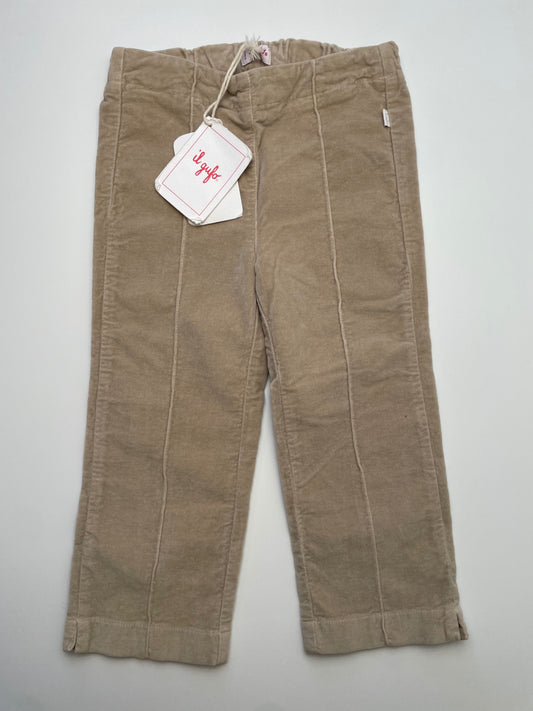 il gufo Pants - Tan Velvet Made in Italy | size 3T