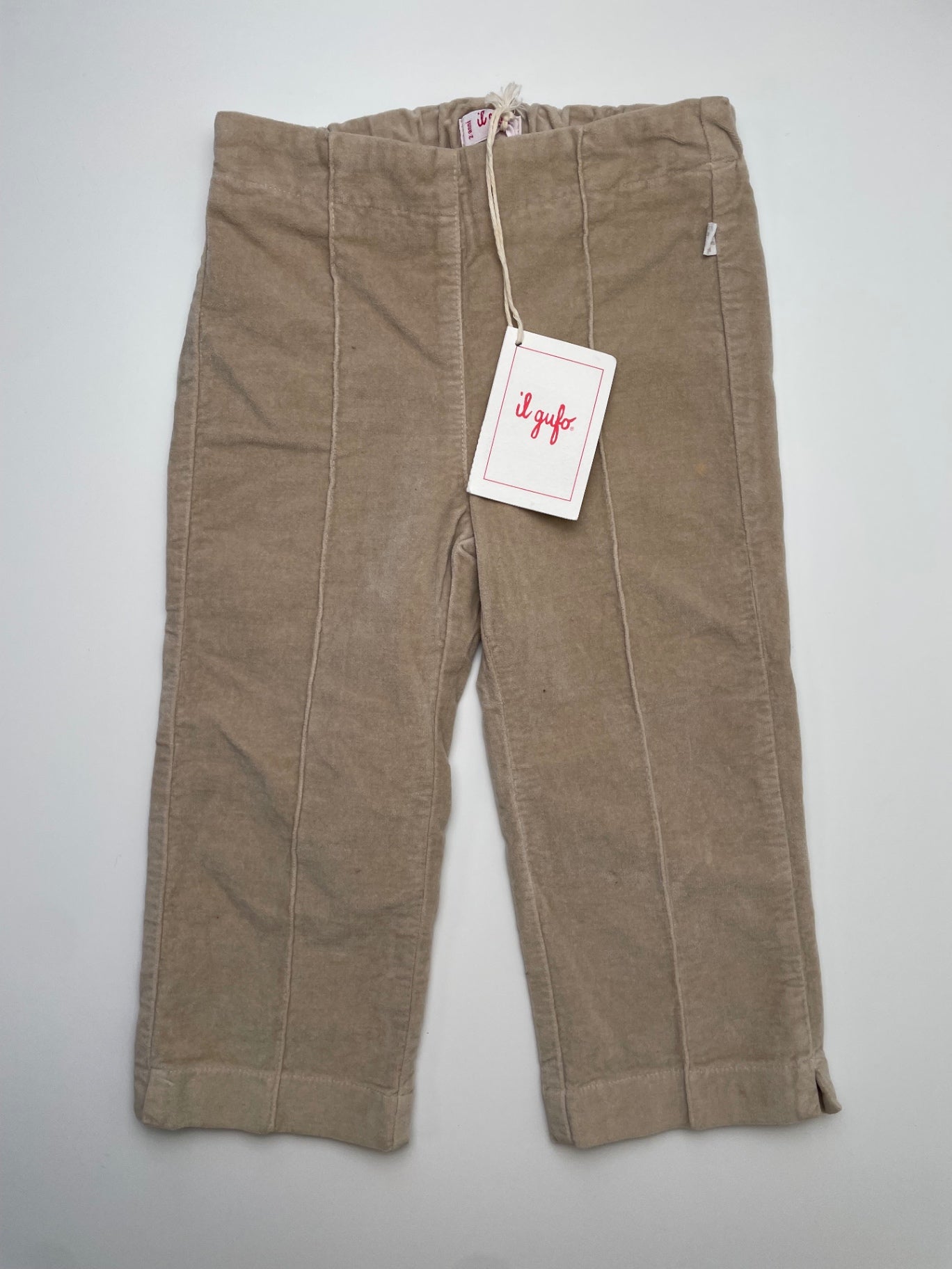 il gufo Pants - Tan Velour Made in Italy | size 2T