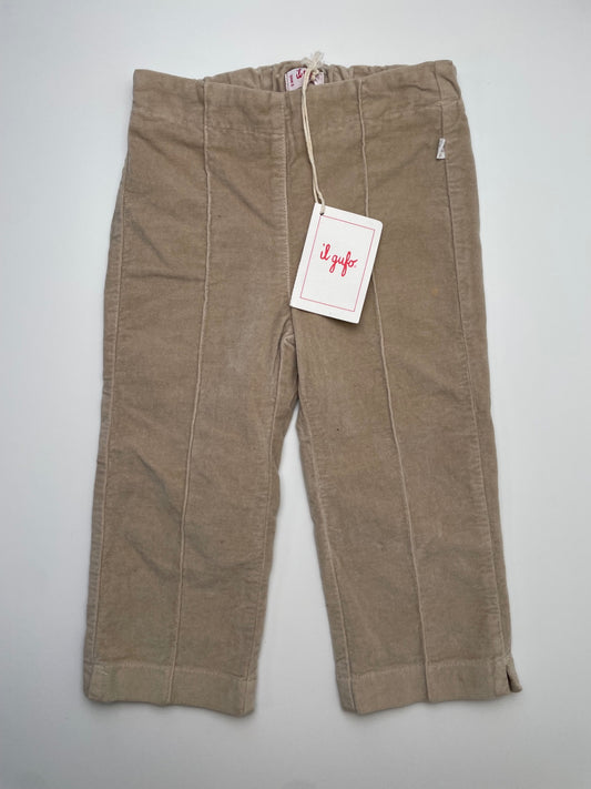 il gufo Pants - Tan Velour Made in Italy | size 2T