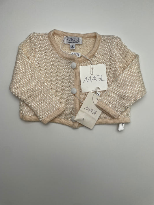 Magil Sweater - Cream Cardigan 100% Wool Made in Italy | size 6 Months