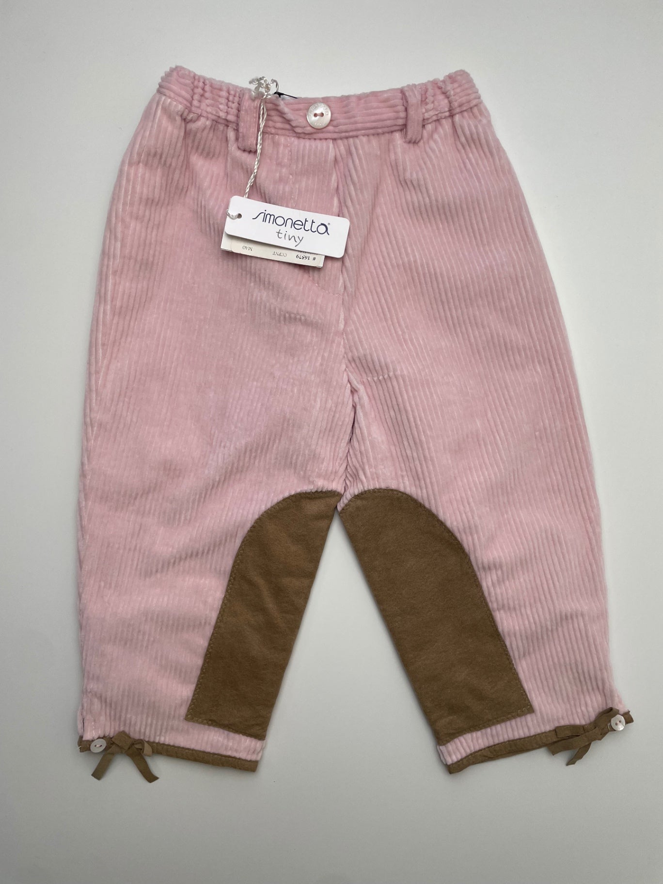 Simonetta Pants - Pink Corduroy 100% Cotton Made in Italy | size 12 Months