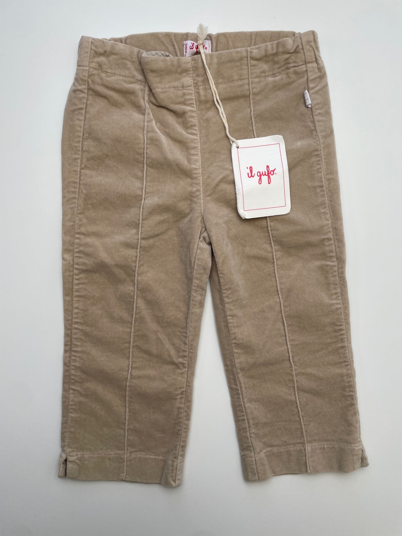 il gufo Pants - Tan Velvet Made in Italy | size 18 Months
