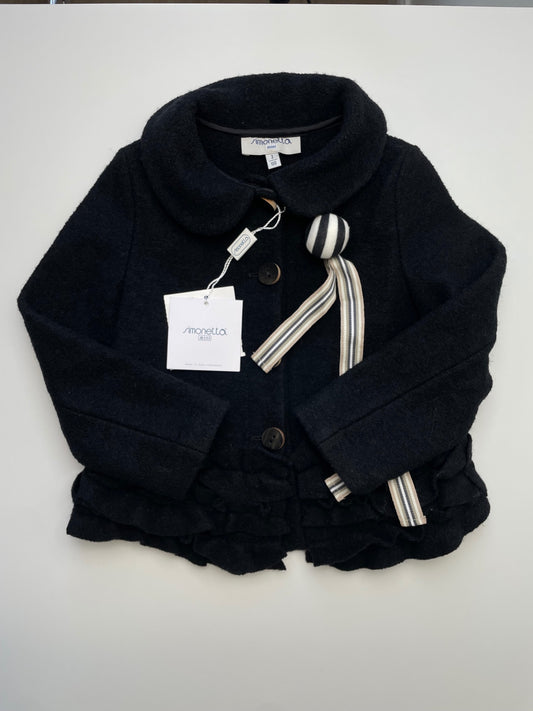 Simonetta Jacket/Coat - Black 100% Wool Made in Italy | size 3T