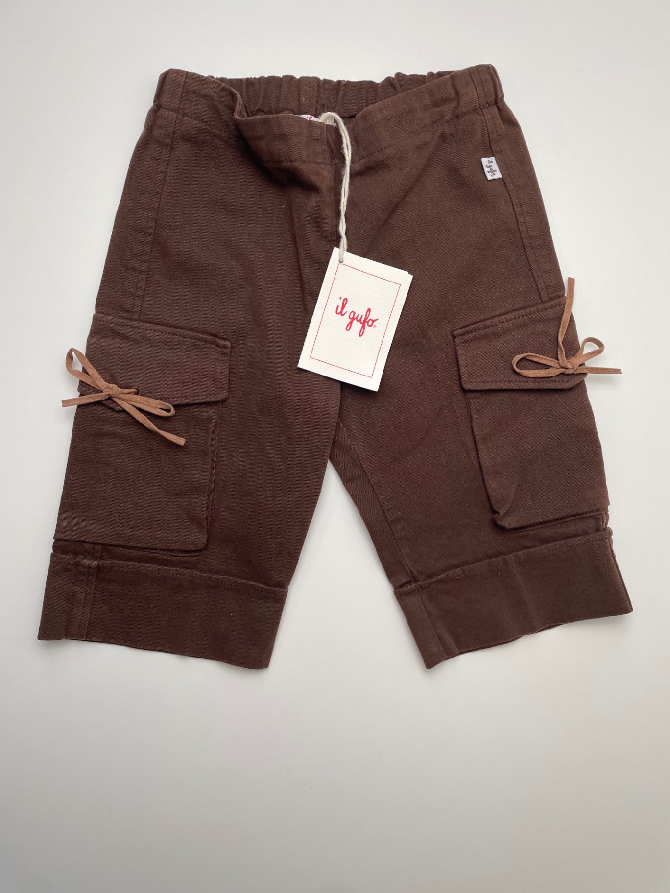 il gufo Pants - Brown 100% Cotton Made in Italy | size 18 Months