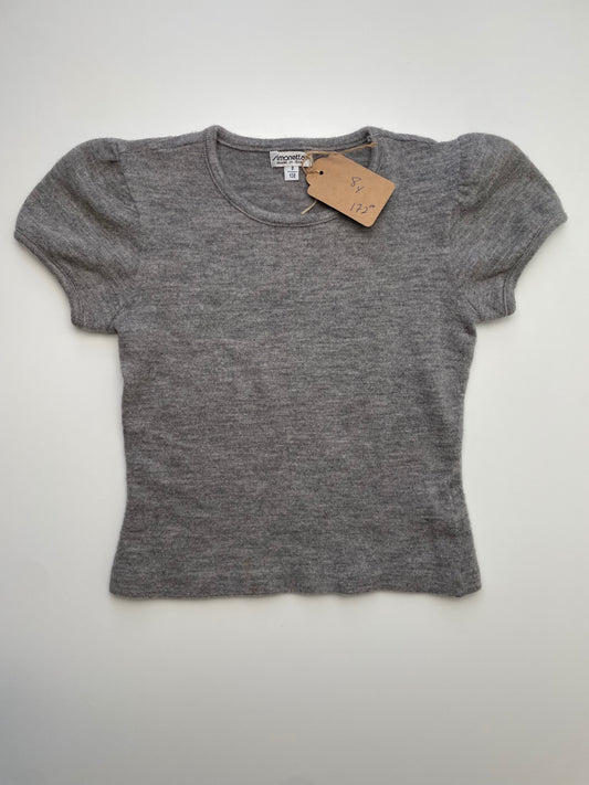 Simonetta T-Shirt - Gray Wool-Blend Made in Italy | size 8
