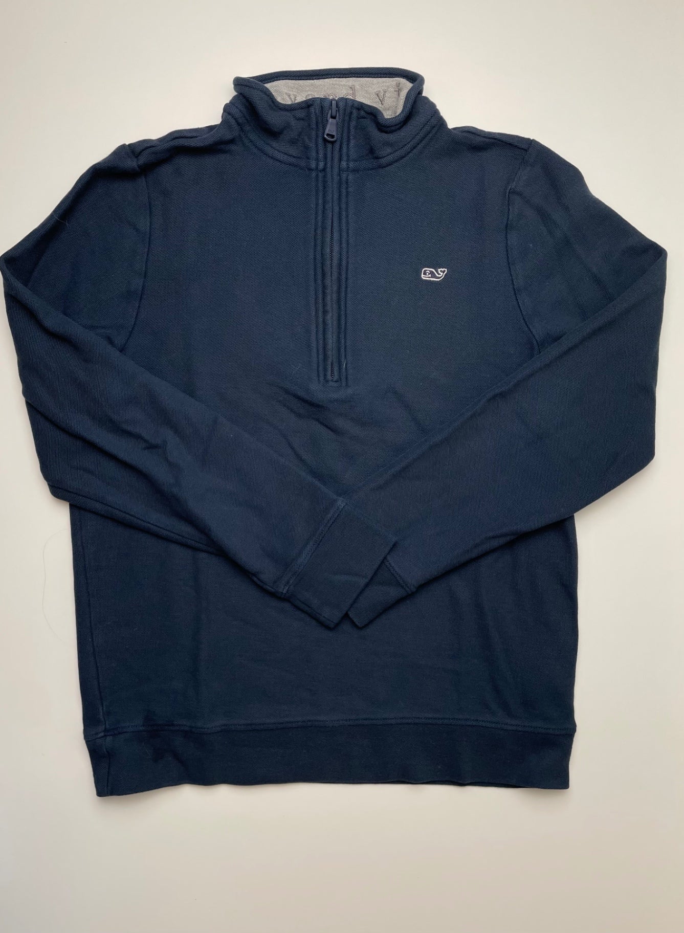 Vineyard Vines Sweatshirt - Navy Blue Solid 1/4 Zip | size 12/14