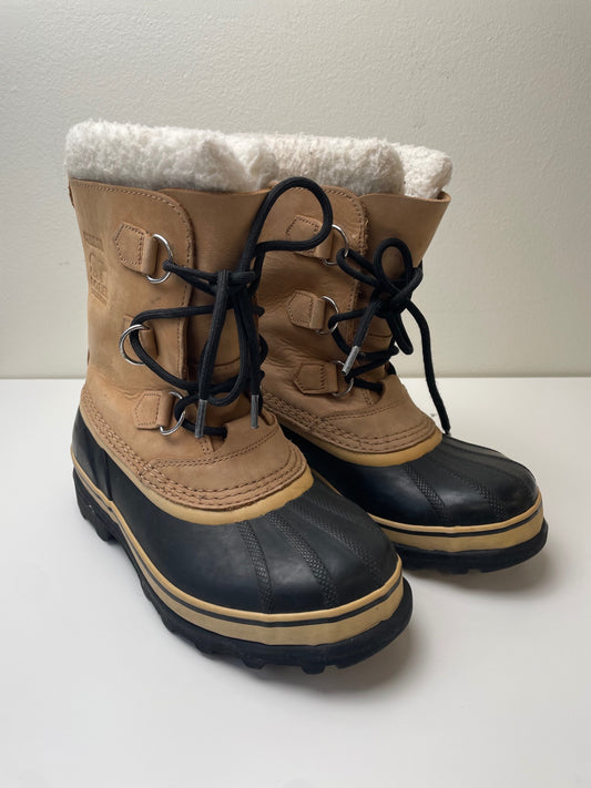 Sorel Shoes - Tan Suede + Rubber Snow Boots | size Shoe 5
