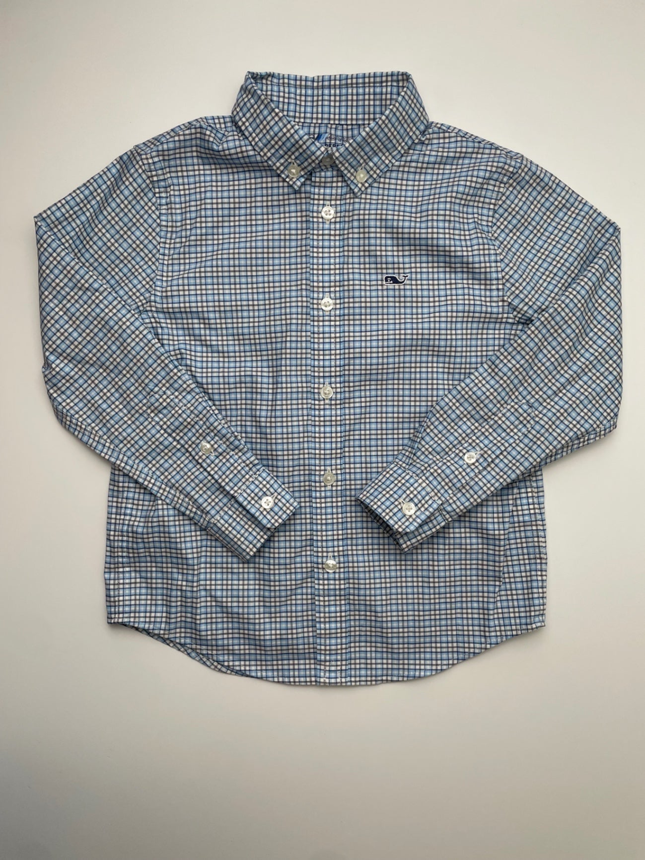 Vineyard Vines Shirt - Blue Plaid Button Down | size 5T