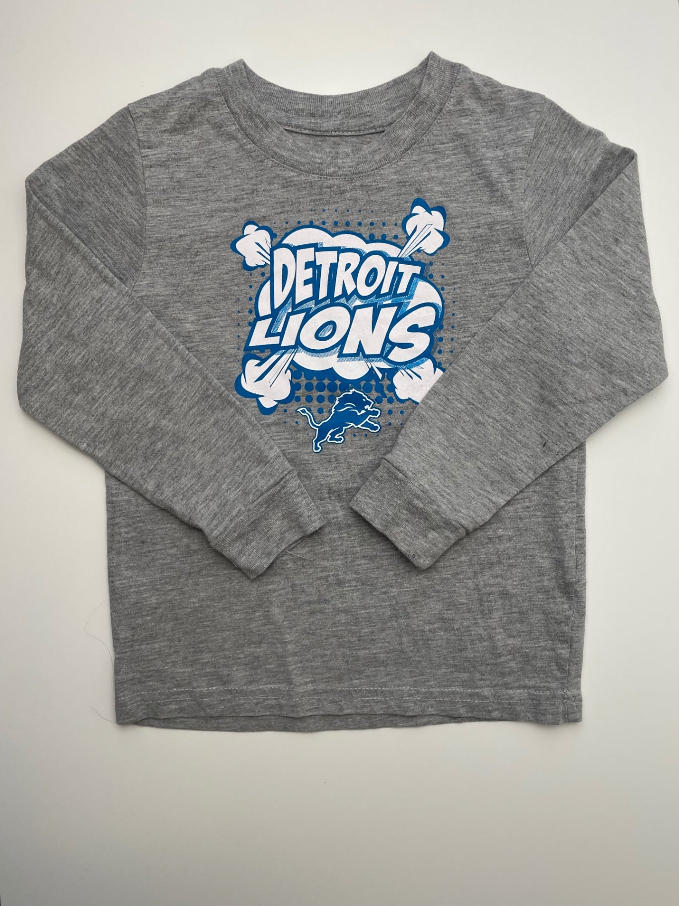 NFL Long Sleeve T-Shirt - Gray Detroit Lions | size 4T