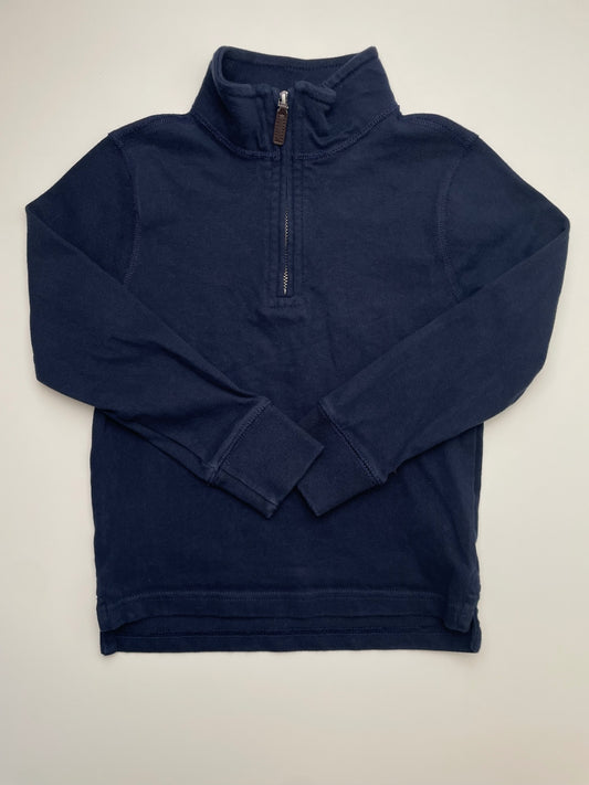 Crewcuts Sweatshirt - Navy Blue Solid 1/4 Zip | size 4T