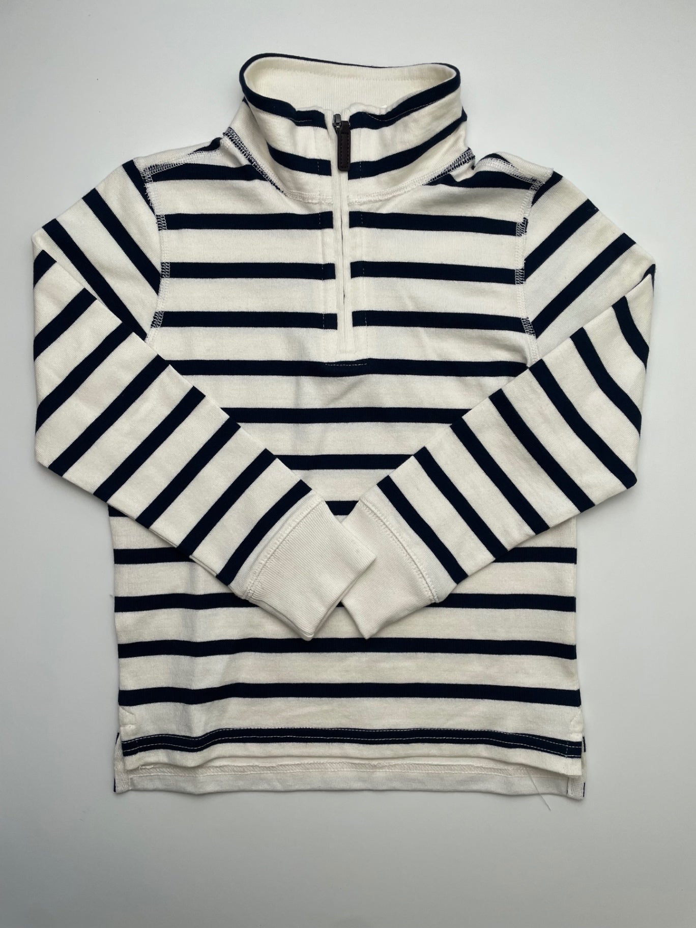 Crewcuts Sweatshirt - Navy Blue Striped 1/4 Zip | size 4T