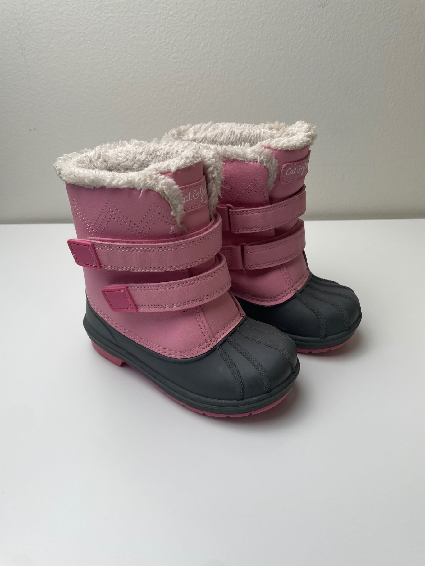 Cat & Jack Shoes - Pink Fur Lined Snow Boots | size Shoe 9