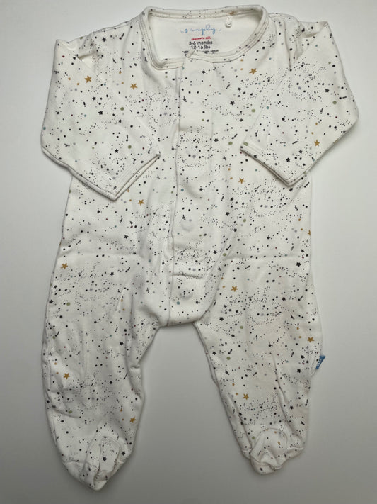Magnetic Me Onesie - White Stars | size 3 - 6 Months