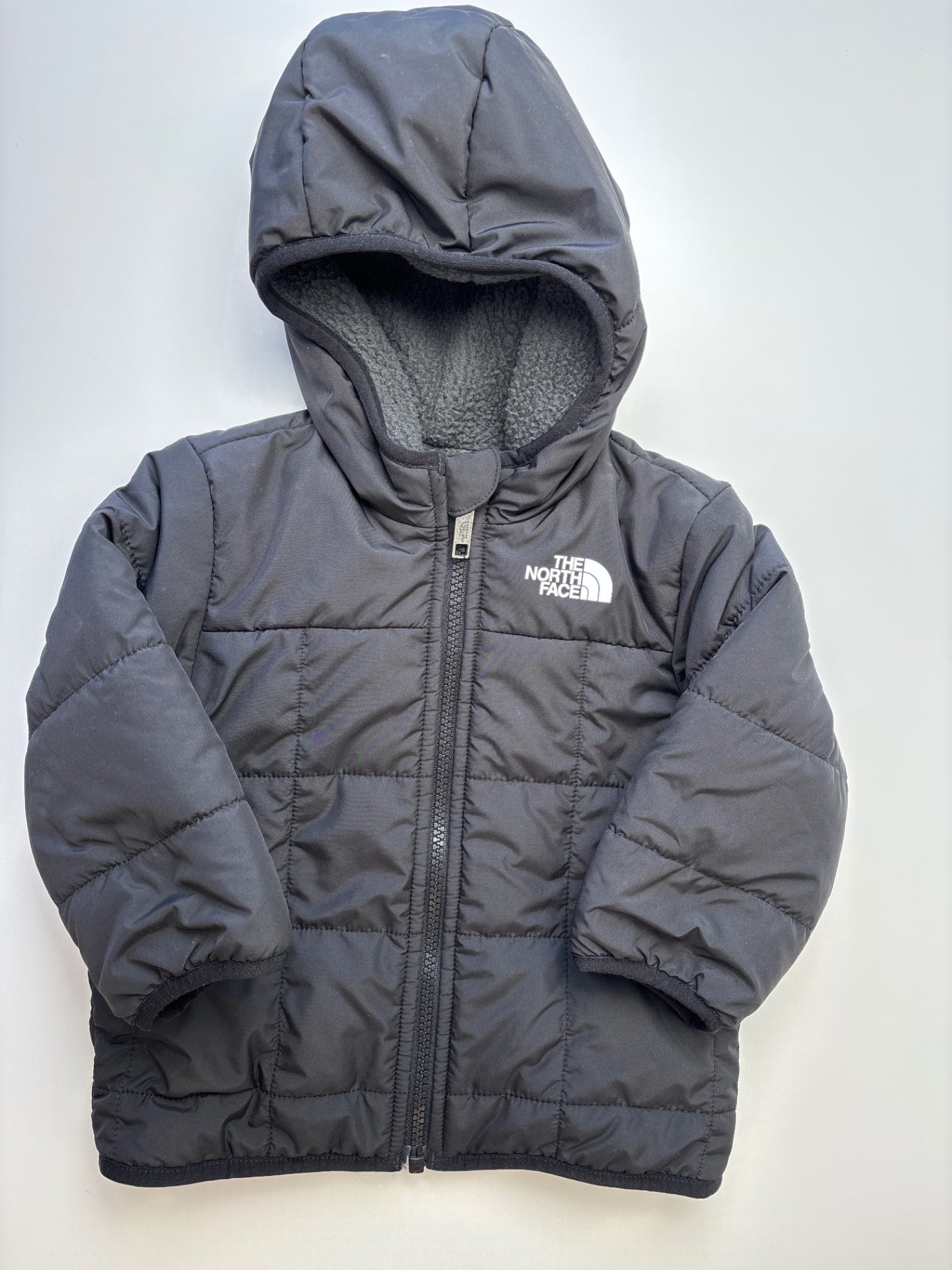 The North Face Coat/Jacket - Black Reversible Shasta Full-Zip Hooded Jacket | size 12 - 18 months