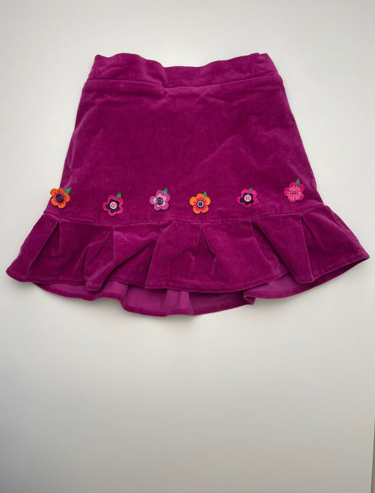 Gymboree Skirt - Purple Corduroy Flower Deatil | size 6