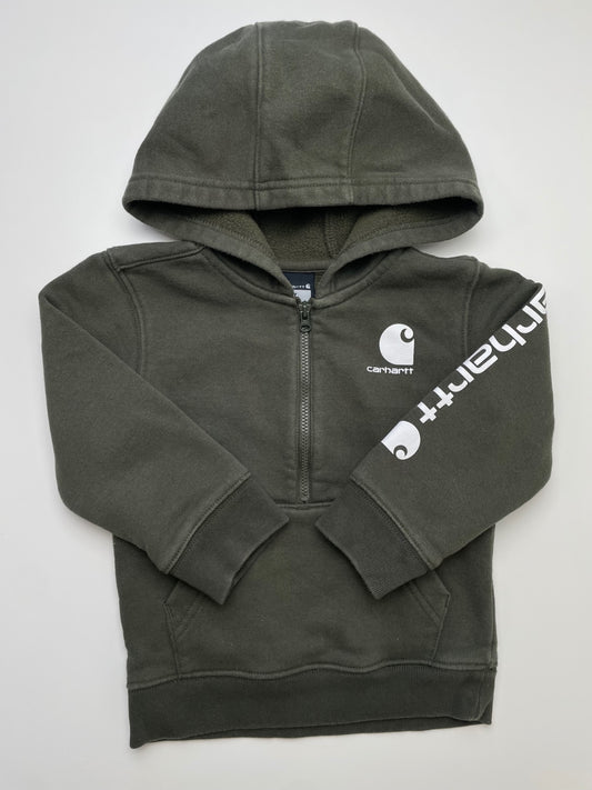 Carhartt Sweatshirt - Green 1/4 Zip Hoodie | size 2T