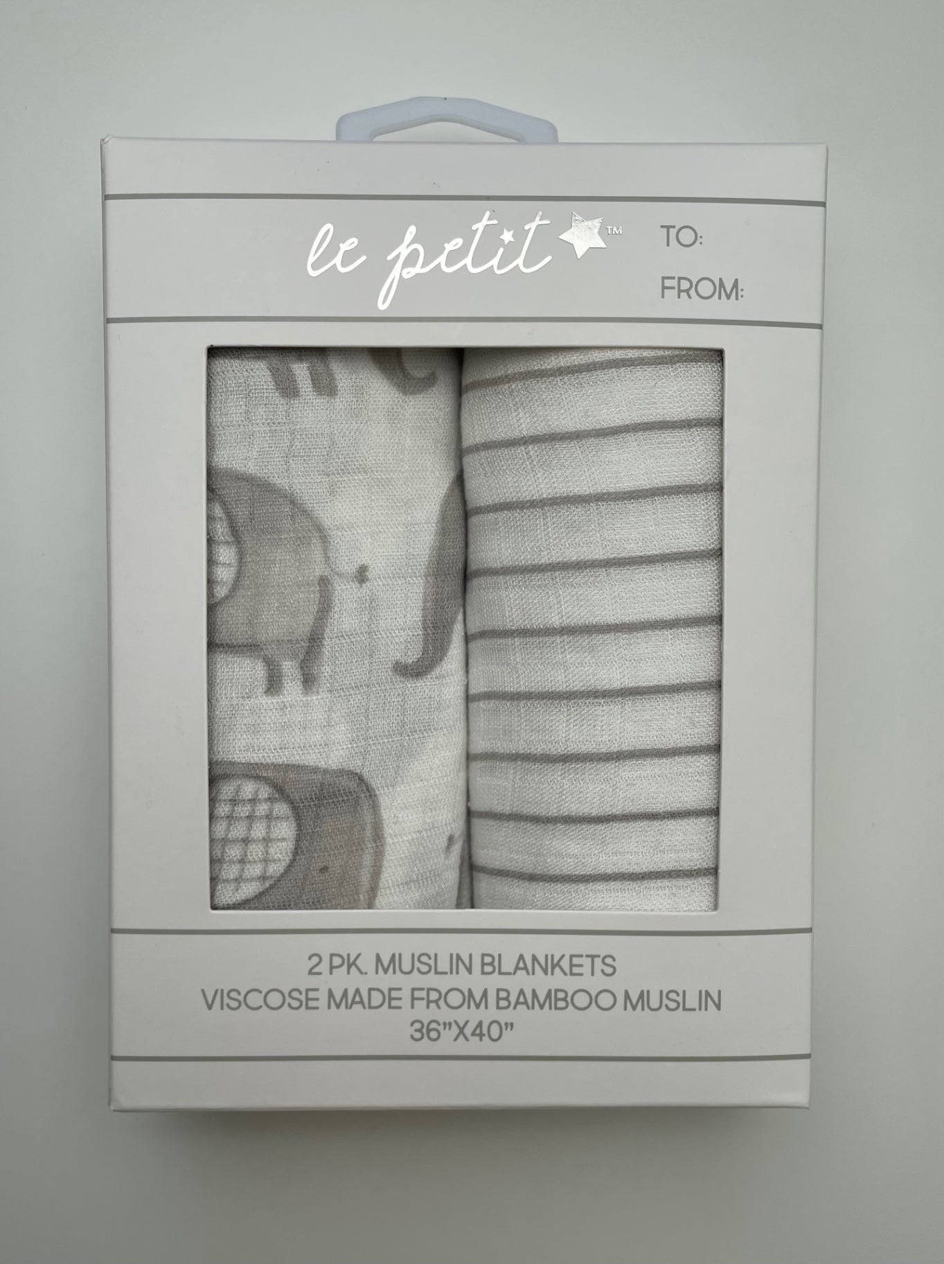 Le Petit Blanket - White 2-pack Muslin Blankets | size